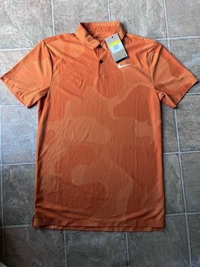 Nike Men’s Orange Dri-FIT Golf Polo